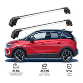 OPEL CROSSLAND S 2017-2020 TRX2 Thunder Carrier Barres transversales pour galerie de toit 2 barres